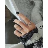 The Korean Version Of Ins Minimalist Sedential Twist S925 Pure Silver Rings Female Full Silver Rings