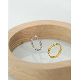 The Korean Version Of Ins Minimalist Sedential Twist S925 Pure Silver Rings Female Full Silver Rings