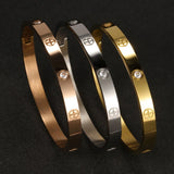 XUANHUA Stainless Steel Cuff Bracelets Bangles For Women Fashion Jewelry Charm Jewelry Accessories Crystal Bracelet loves