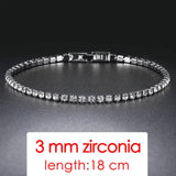 Tennis Chain Bracelets For Women Fashion Small Cubic Zircon Crystal Rose Gold Color Wedding Party Friends Gift Jewelry KC128M