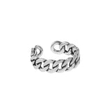 S925 Sterling Silver Ring Factory Direct Selling Old Vintage Chain Ring Open Student Silver Ring